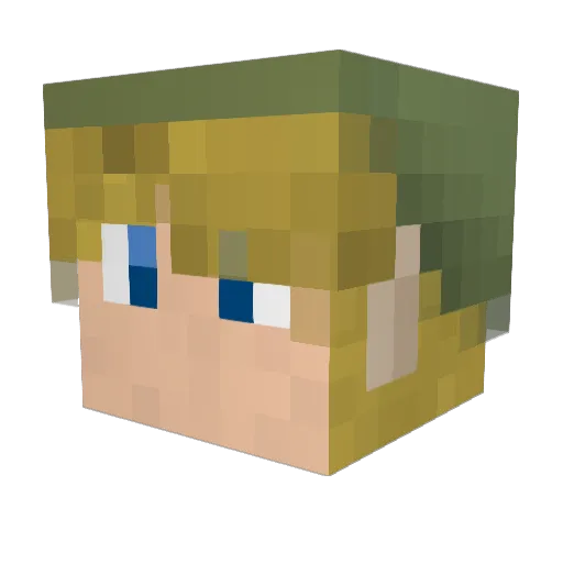 Cheeseing101 Minecraft avatar head, 3D render