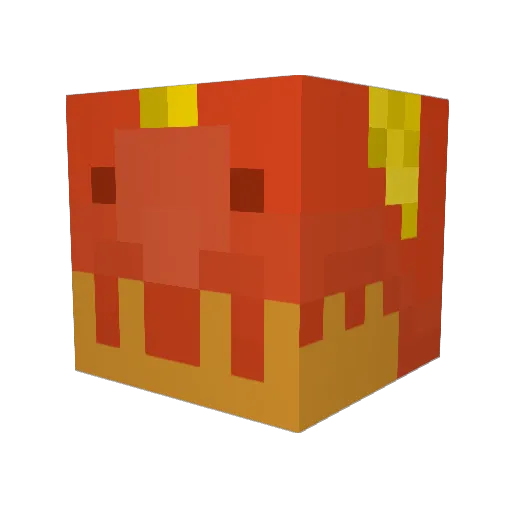 Cheeselobster Minecraft avatar head, 3D render