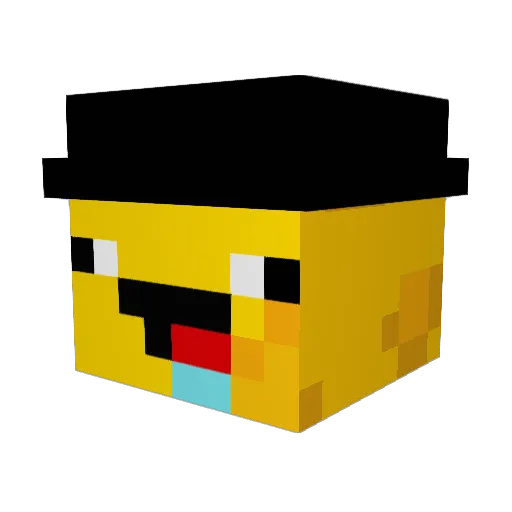 Cheesenugg Minecraft avatar head, 3D render