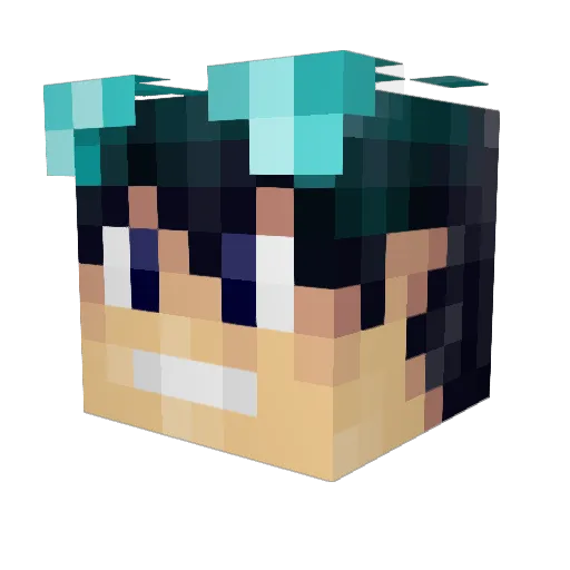 Cheesepuffs07 Minecraft avatar head, 3D render