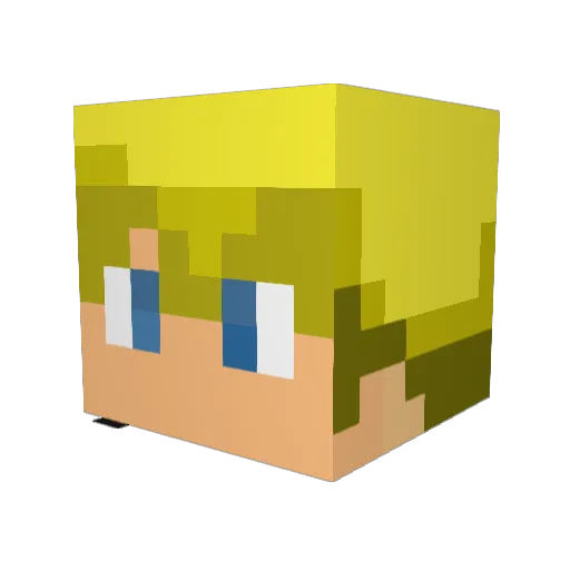 CheesesterMC Minecraft avatar head, 3D render