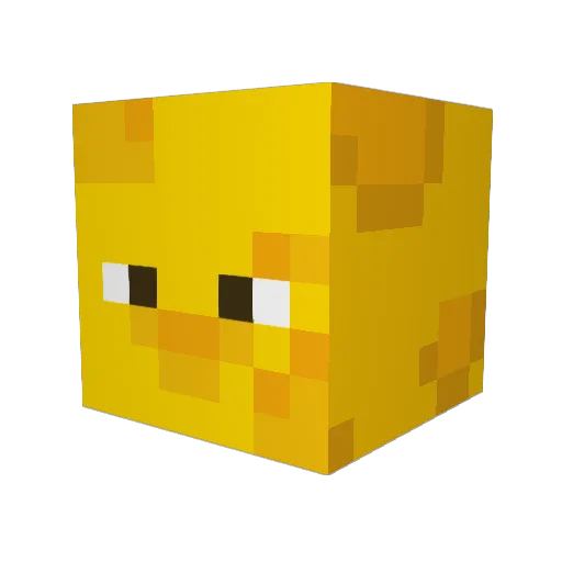 CheeseyFryMan Minecraft avatar head, 3D render
