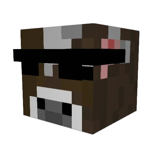 CheeseyWeasel Minecraft avatar head, 3D render