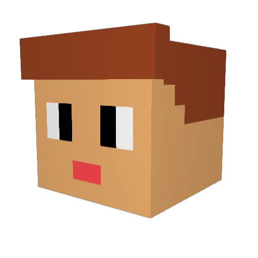 Cheesinq_ Minecraft avatar head, 3D render