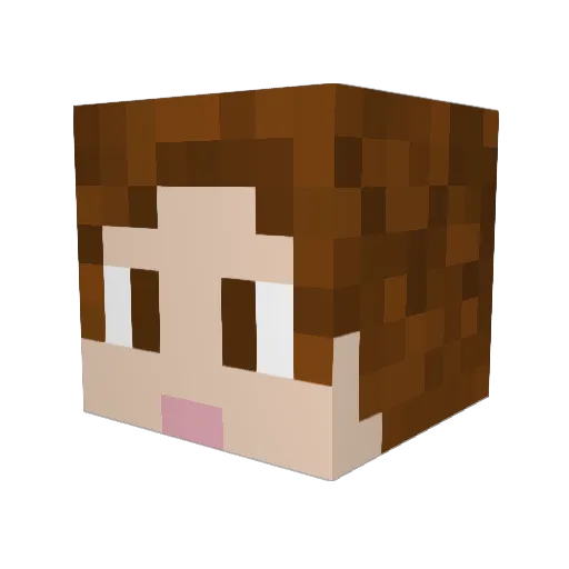CheesusCrispus Minecraft avatar head, 3D render