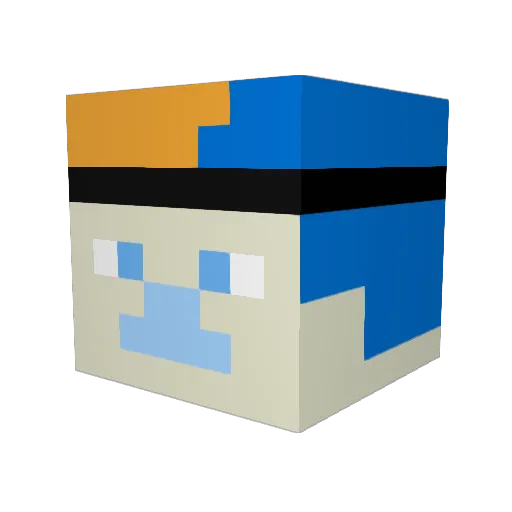Cheesy644 Minecraft avatar head, 3D render