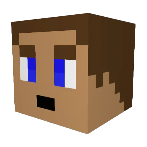 CheesyCh1ps Minecraft avatar head, 3D render