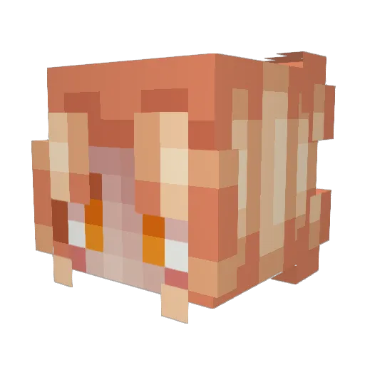 CheesyCrepe Minecraft avatar head, 3D render