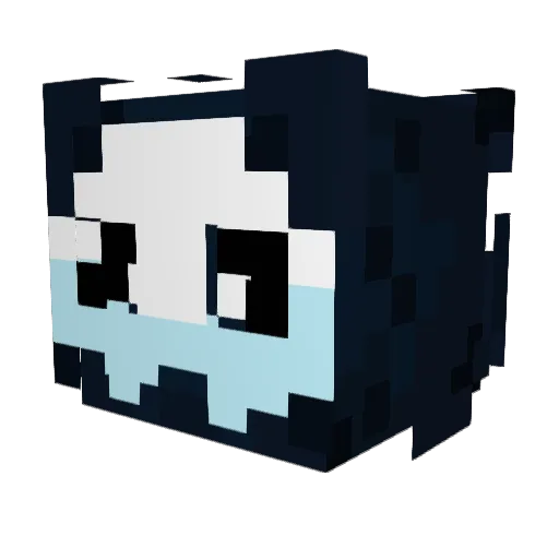 CheesyLama Minecraft avatar head, 3D render