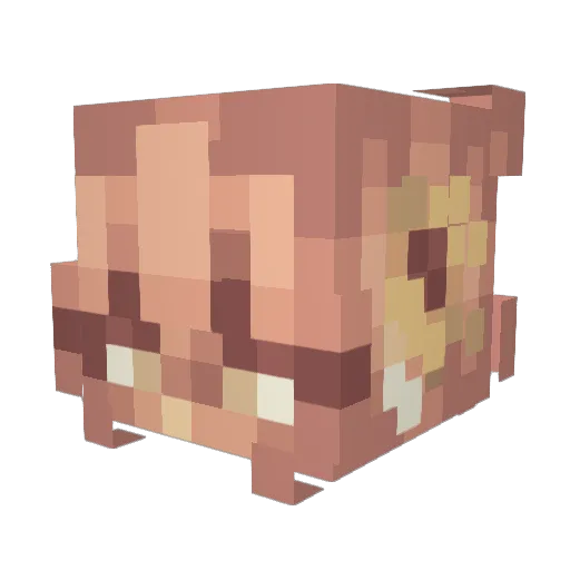 CheesyLegs Minecraft avatar head, 3D render