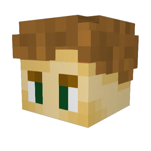 CheesyMan58 Minecraft avatar head, 3D render