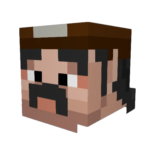 CheesyMung Minecraft avatar head, 3D render
