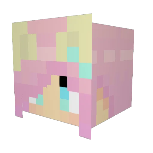 CheesyPopcat Minecraft avatar head, 3D render
