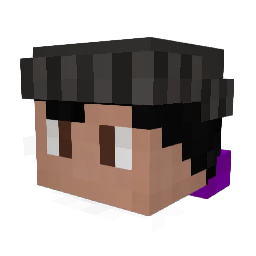 CheesySpidrZ Minecraft avatar head, 3D render