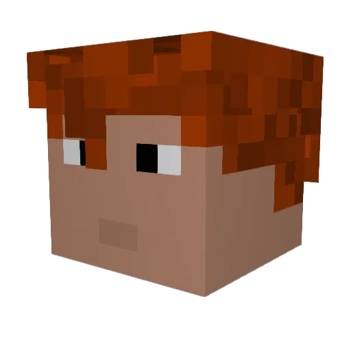 Cheesymane Minecraft avatar head, 3D render