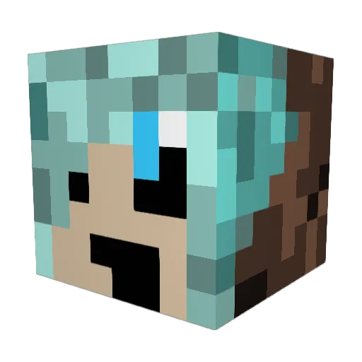 Cheesyperkins Minecraft avatar head, 3D render