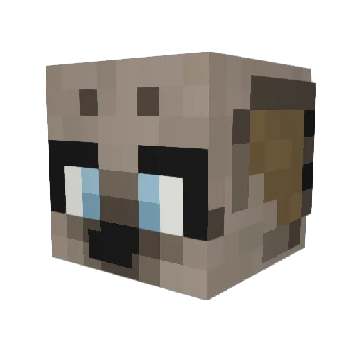 CheetahCode Minecraft avatar head, 3D render