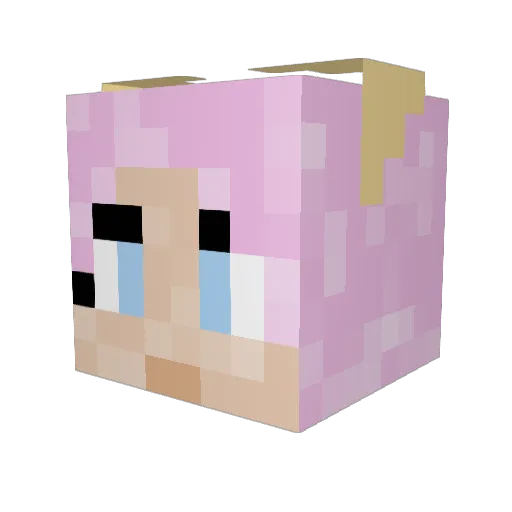 CheetahQueen2 Minecraft avatar head, 3D render
