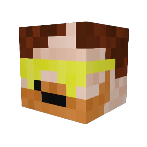 Cheeto011 Minecraft avatar head, 3D render