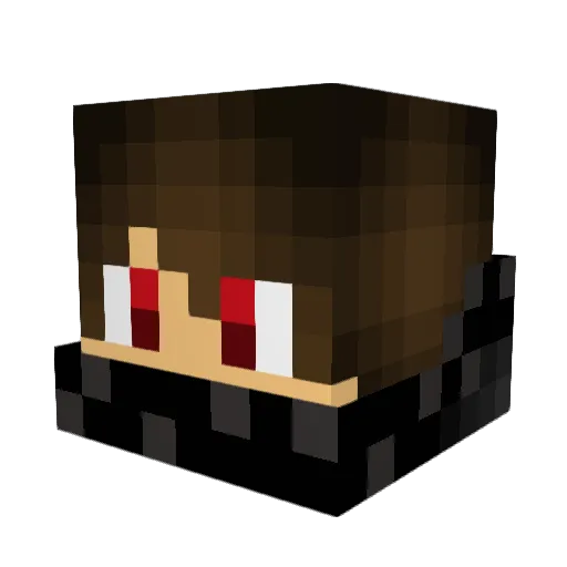 Cheetohfluff Minecraft avatar head, 3D render