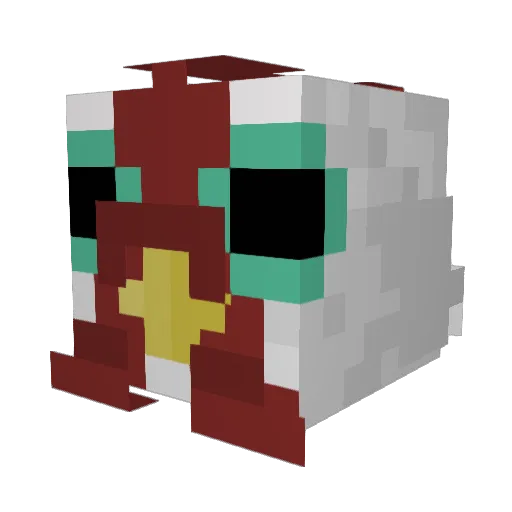 Cheetopoof Minecraft avatar head, 3D render