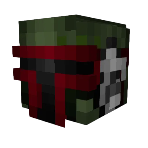 Cheewa Minecraft avatar head, 3D render