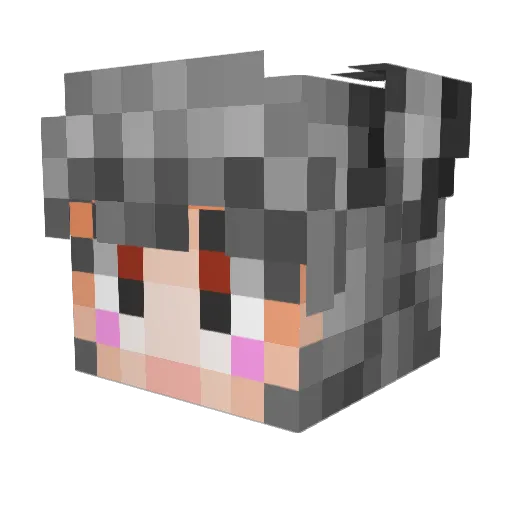 Cheez99 Minecraft avatar head, 3D render