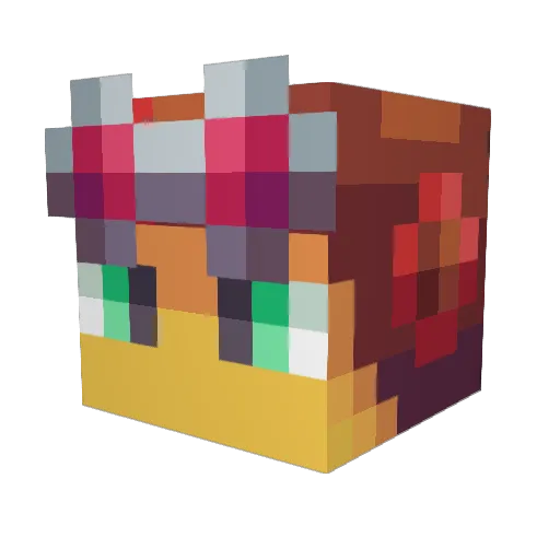 Cheezbunni Minecraft avatar head, 3D render
