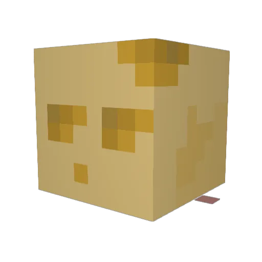 Cheezington Minecraft avatar head, 3D render