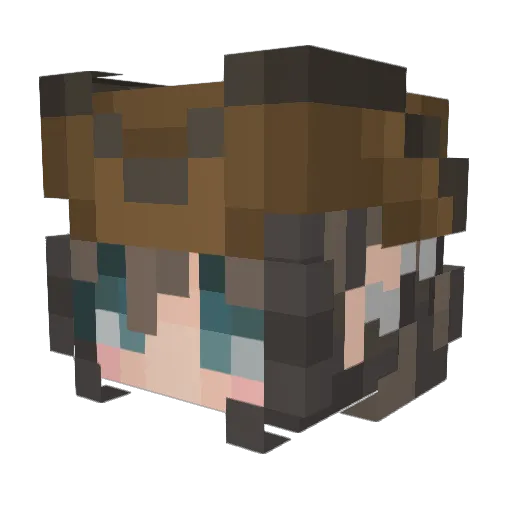 Cheezitbit Minecraft avatar head, 3D render