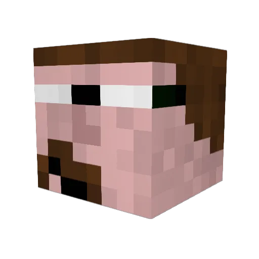 Cheezitzah Minecraft avatar head, 3D render