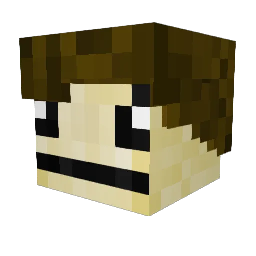 CheezyOwie Minecraft avatar head, 3D render
