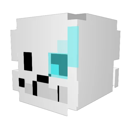 CheezyXD Minecraft avatar head, 3D render