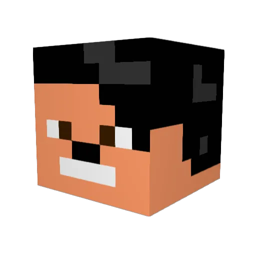 Chef2461 Minecraft avatar head, 3D render