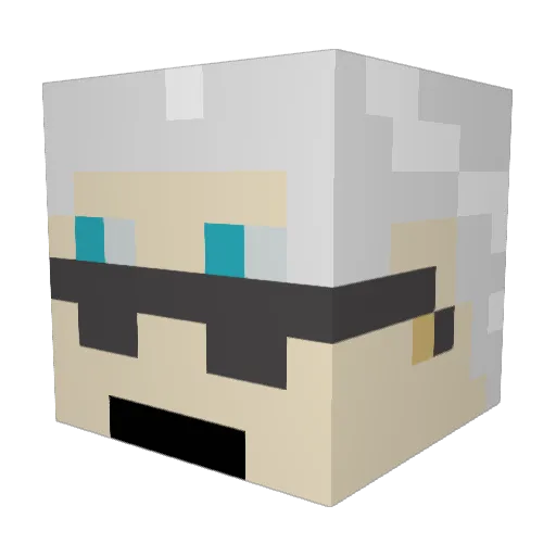Chef945 Minecraft avatar head, 3D render