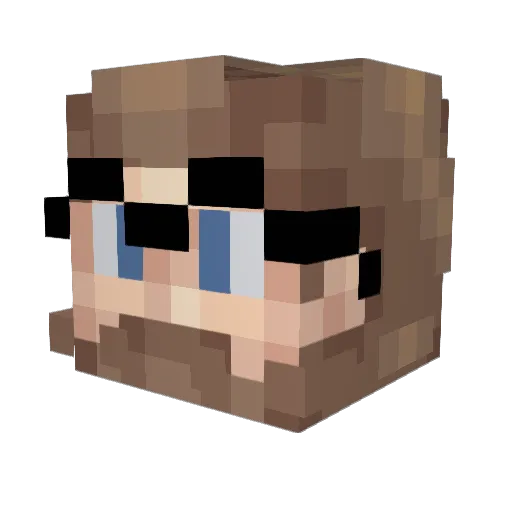 ChefCaleb Minecraft avatar head, 3D render