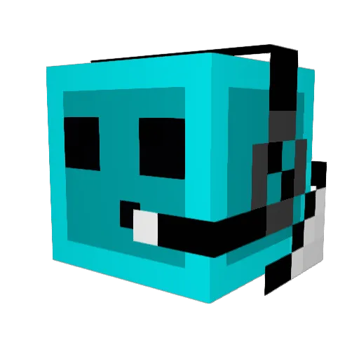 ChefFabs Minecraft avatar head, 3D render