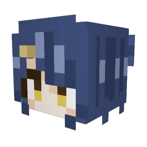 ChefFromLiyue Minecraft avatar head, 3D render