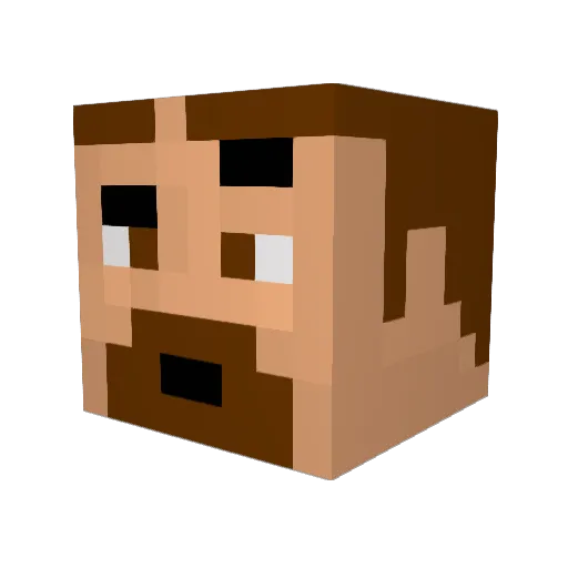 ChefGarret Minecraft avatar head, 3D render