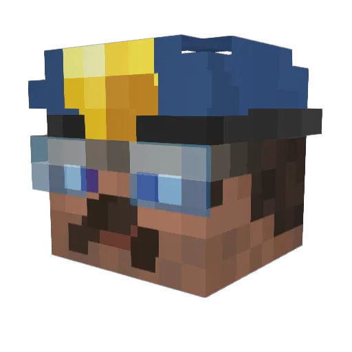 ChefLawash Minecraft avatar head, 3D render