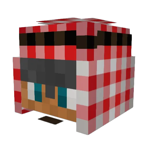 ChefMarius Minecraft avatar head, 3D render
