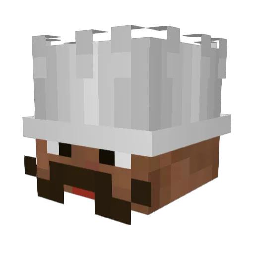 ChefMiles Minecraft avatar head, 3D render