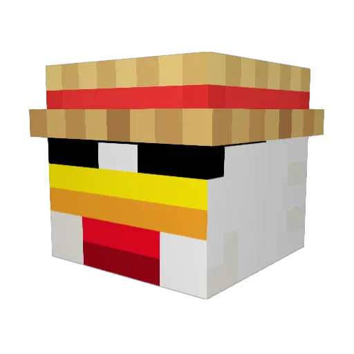 ChefTDS Minecraft avatar head, 3D render