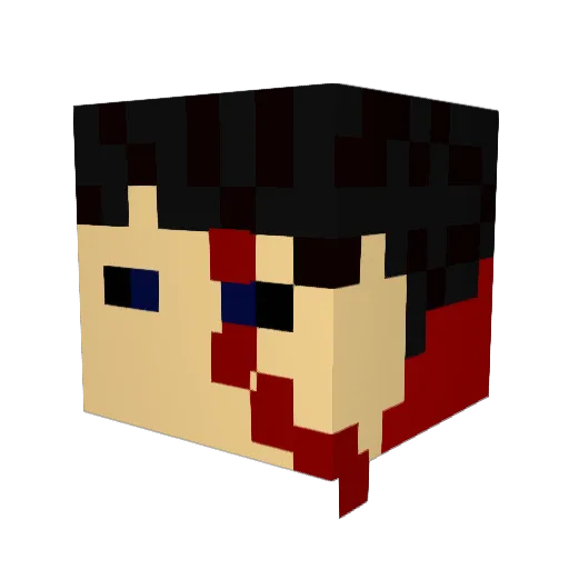 Chef_04 Minecraft avatar head, 3D render
