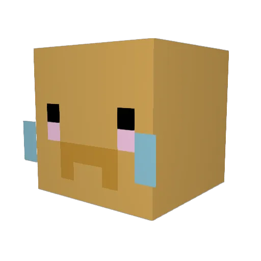 Chef_Booty Minecraft avatar head, 3D render