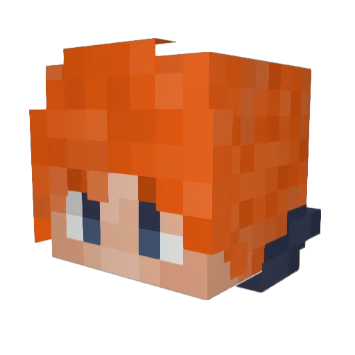 Chef_Carrot Minecraft avatar head, 3D render