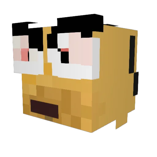 Chef_Goomi Minecraft avatar head, 3D render
