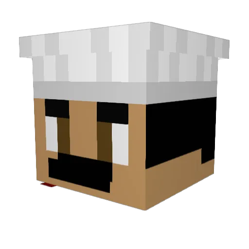 Chef_Habibi Minecraft avatar head, 3D render