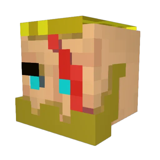 Chef_Mauro Minecraft avatar head, 3D render