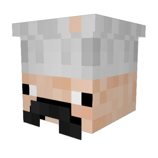 Chef_cs Minecraft avatar head, 3D render